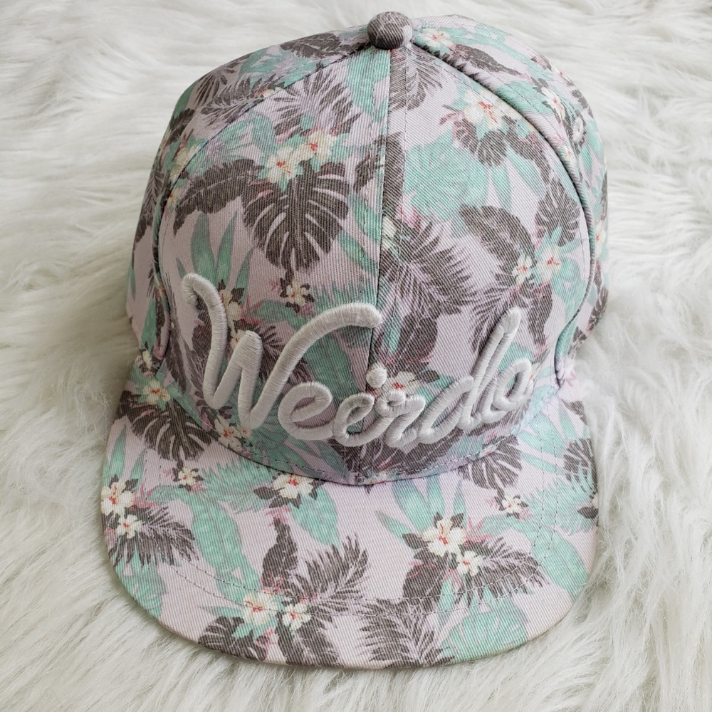 H&M Weirdo Hawaiian Floral Flat Bill Hat
